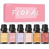 AmaKane Floral Fragrance Oils, Flower Essential Oils for Diffusers for Home, Candle Soap Making Scents 6x10ml, Rose, Jasmine, Chamomile, Neroli, Magnolia, Cherry Blossom Essential Oil