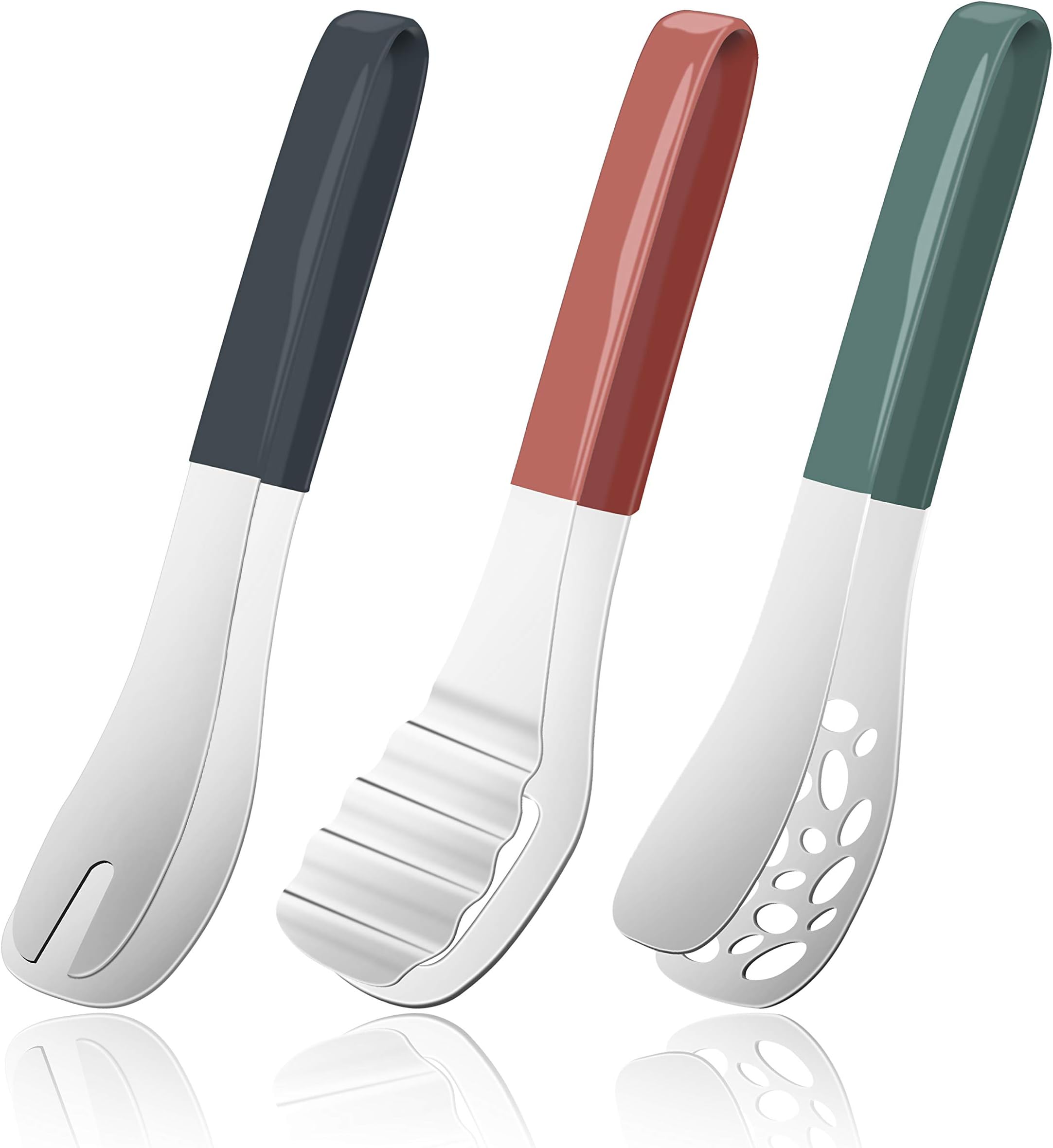 elabo Kitchen Tongs- Stainless Steel Heat Resistant Locking Tongs for Cooking Barbecue Salad Grilling BBQ- 3 Pack