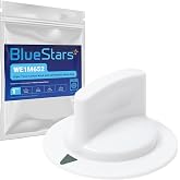 BlueStars WE1M652 Dryer Timer Control Knob with Upgraded Metal Ring - Compatible with Hotpoint HTDX100EM8WW HTDX100ED6WW HTDX100EM6WW HTDX100GM8WW HTDX100ED2WW GE Dryers 1264289 AP3995164 PS1482196