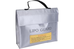 KALLORY Heat-Resistant Fireproof Battery Storage Pouch Explosion-Proof Safety Bag for Lipo Batteries