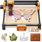 ACMER S2 Laser Engraver, 12000mW Laser Cutter Engraving Machine | 0.01mm Precision, 300&times;300mm Engraving Area, 10000mm/min Speed, for Wood, Metal, Acrylic, Leather, DIY &amp; Education