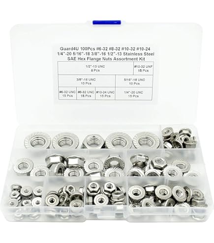 Machine Screw Hex Nuts, #10-32, Grade 18-8 Stainless Steel 100 Pack