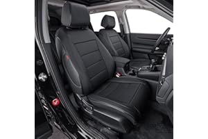 EKR CRV Seat Covers Custom Fit for Honda CRV 2023 2024 2025 2026 Leather Car Seat Cover Full Set for Trucks SUV,Waterproof Car Seat Cushion,Faux Leather (Black)