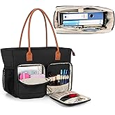 CURMIO Teacher Tote Bag for Women, Large Work Tote for Teachers, Laptop Messenger Bag for School, Black (Bag Only)