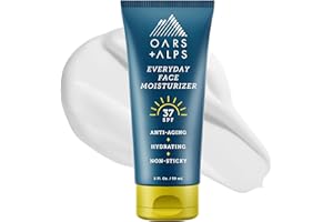 Oars + Alps SPF 37 Sunscreen and Everyday Anti Aging Face Moisturizer, Infused with Hyaluronic Acid