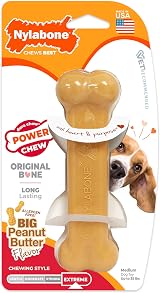Nylabone Dura Chew Extreme Dog Toy Bone Peanut Butter Flavor M up to 16 kg view 9