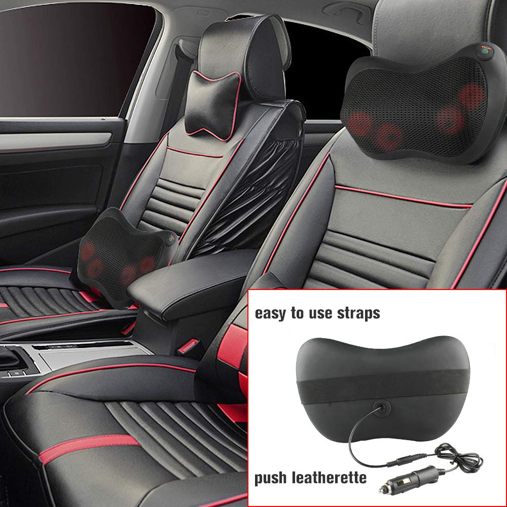 Betorcy Shiatsu Massage Pillow Neck Back Massager with Heat Deep Kneading for Neck Head Shoulder Leg Foot and Full Body Pain Relief, Relax at Home Office and Car - Black