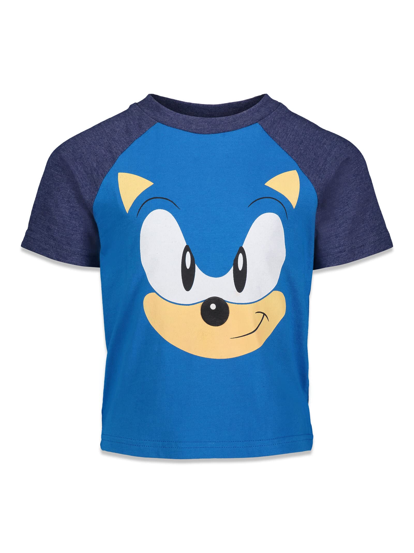 SEGA Sonic The Hedgehog 3 Pack Raglan T-Shirts Toddler to Big Kid Sizes (2T - 18-20)