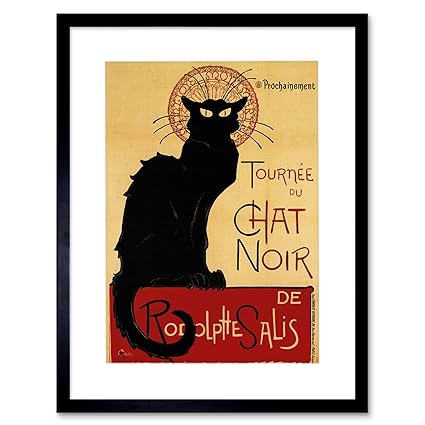 Amazoncom Black Cat Chat Noir Rodolphe Salis Paris France