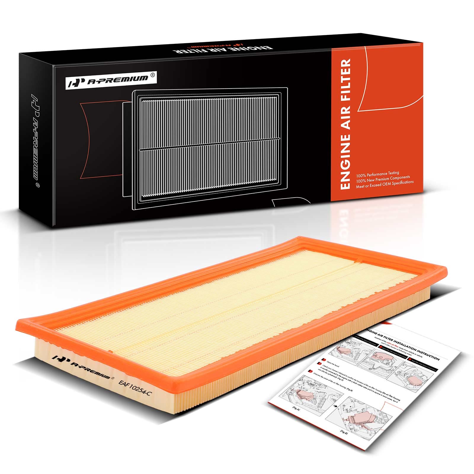 Photo 1 of A-Premium Engine Air Filter Compatible with Nissan Frontier 2005-2019 & Pontiac G6 2008-2009 & Suzuki Equator 2009-2012, 2.5L 3.9L, GAS, Flexible Panel