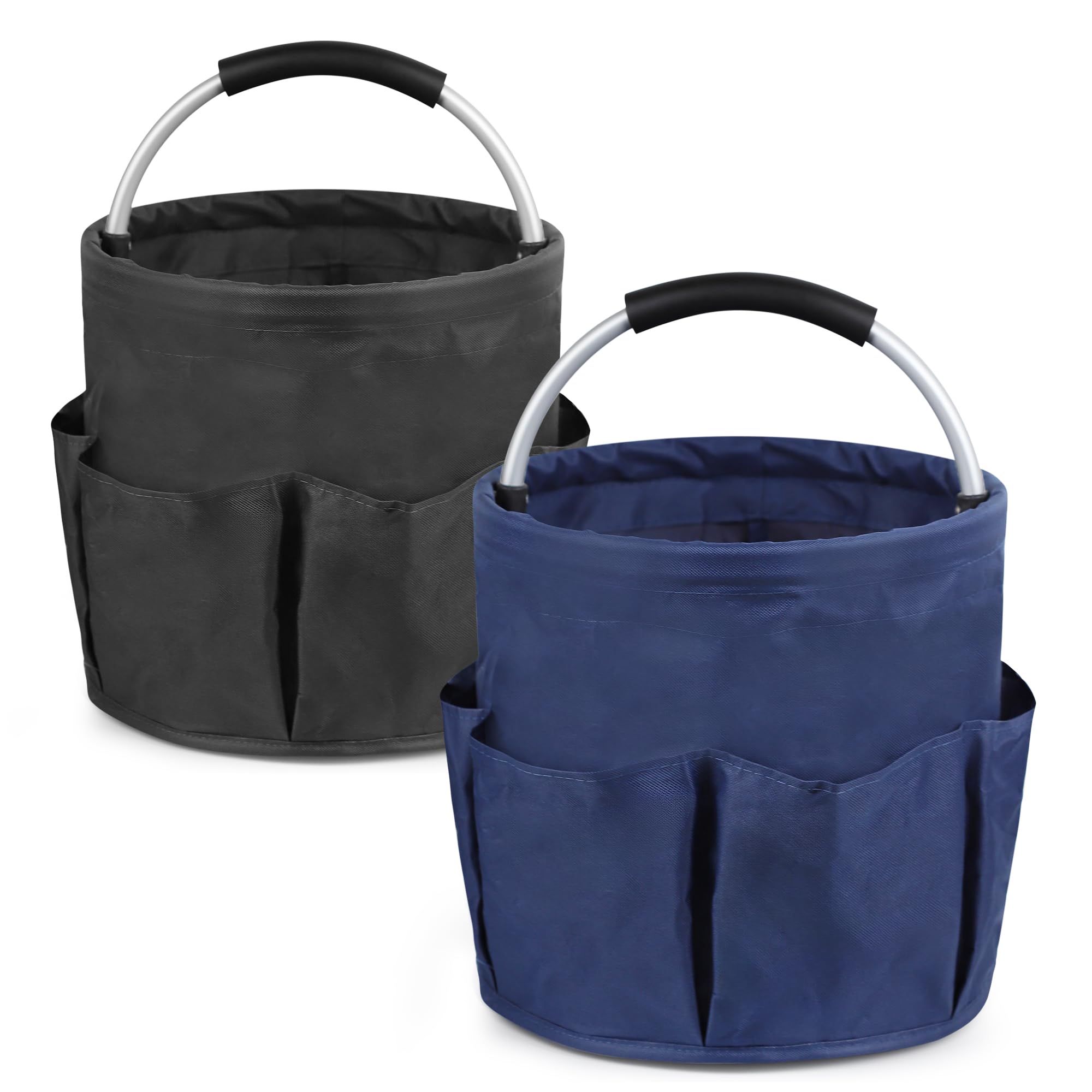 WENLISELL 2 PCS Cleaning Storage Bag, Foldable Cleaning Caddy with Handle, Large Capacity Cleaning Products Bag for Indoor and Outdoor