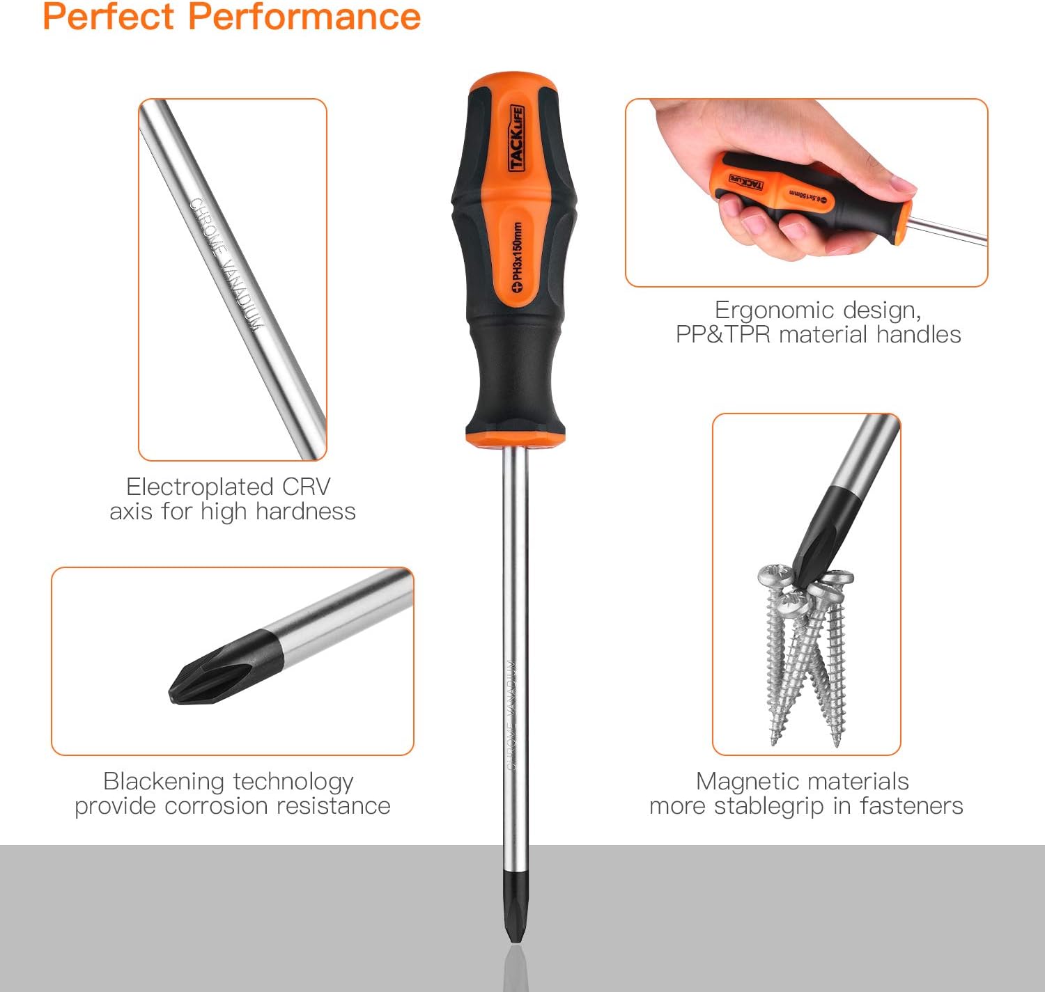 TACKLIFE Magnetic Screwdriver Set, 26PCS Professional Screwdriver Set with Case Includes Slotted/Phillips/Torx Precision Screwdrivers for Repairing Home Improvement Craft: Home Improvement
