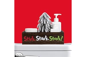 Rmeosye Christmas Toilet Paper Box Xmas Bathroom Decor, Funny Bathroom Decoration, Toilet Paper Storage, Christmas Bathroom Decor (Brown)