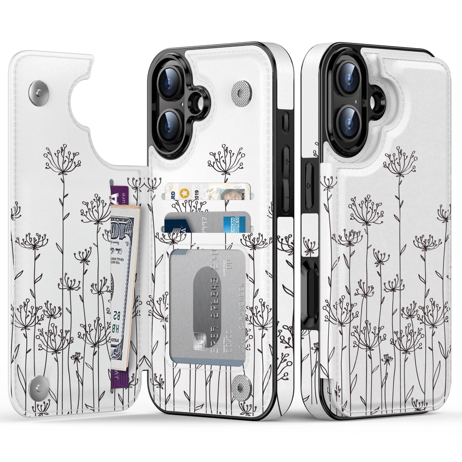 Goodon for iPhone 16 Case Wallet - Flip Folio
