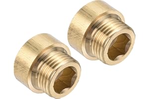 PATIKIL Shower Head Extension Arm, 2 Pack Brass G1/2 Male to Female Thread 20mm Length Pipe Fitting Shower Head Extender