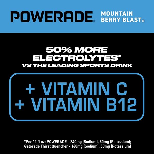 POWERADE SPORTS DRINK MOUNTAIN BERRY BLAST, 12 OUNCE (PACK OF 8)