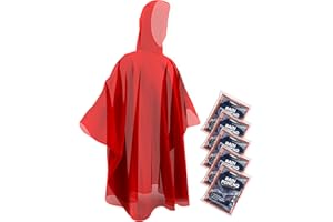 Hagon PRO Disposable Rain Ponchos for Adults (5 Pack)