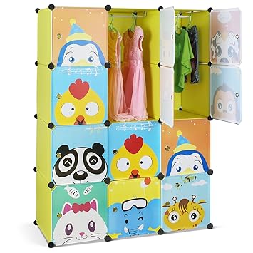 Homfa Toy Box Nursery Multifunctional Wardrobe Toy Bin Toy Storage
