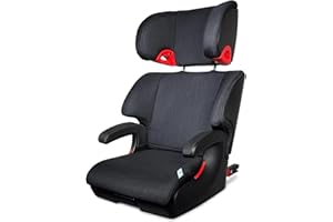 Clek Oobr High Back Booster Seat with Adjustable Headrest, Reclining Design, Latch System, and Retardant-Free Fabric (Mammoth Ziip)