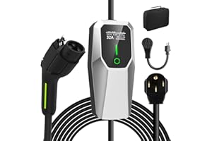 J JUNSUN Junsun Level 1&2 EV Charger 32Amp 110V-240V with 20FT Cable, Portable Home Charger NEMA 14-50 5-15 Plug for All SAE J1772 Electric Cars