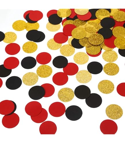 490 Stück Film-Konfetti – 7 Motive In Rot, Gold, Schwarz Für Filmabend & Partys