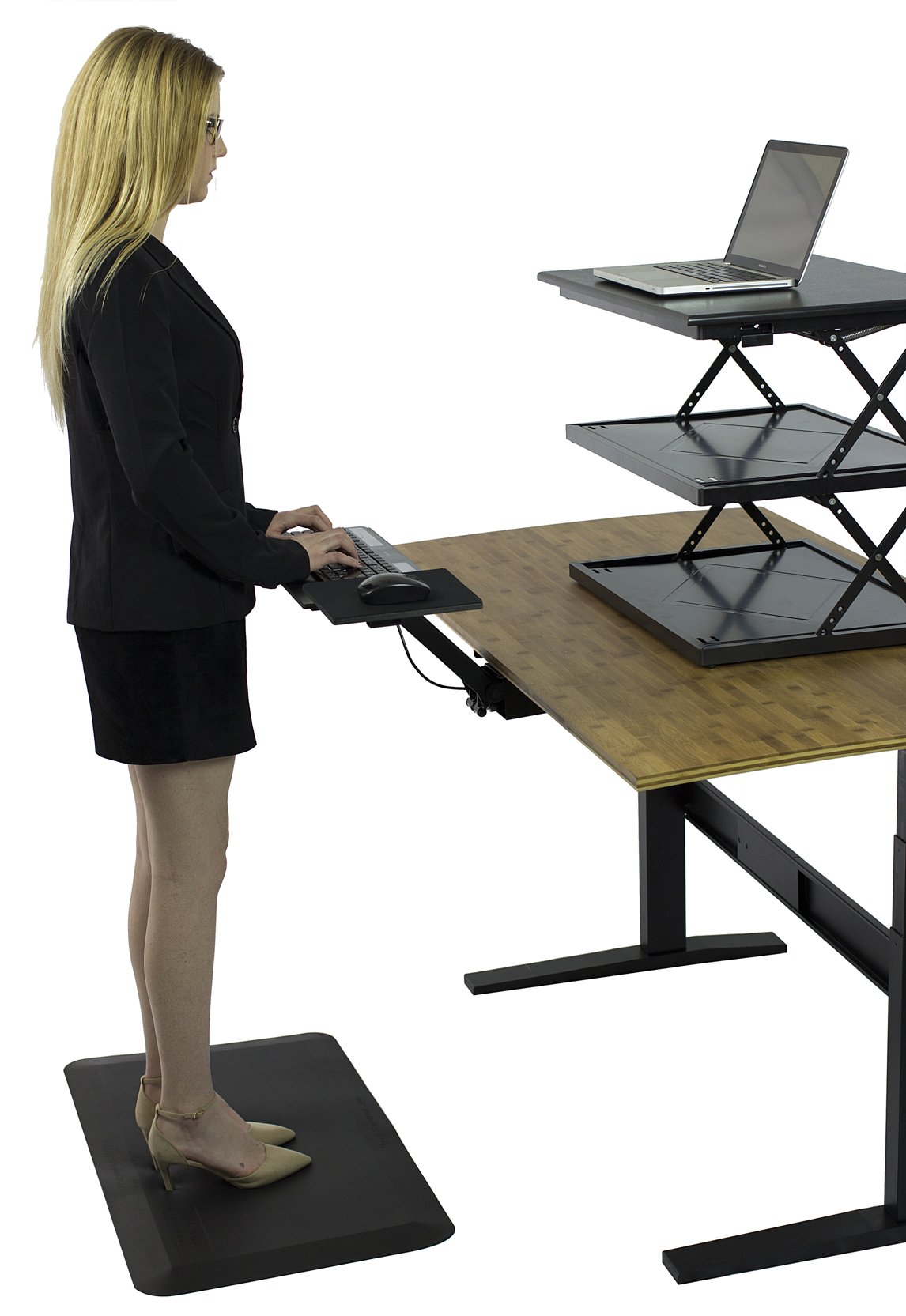 KT2 Ergonomic UnderDesk Adjustable Height Angle Sit to Stand Up