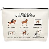 Horse Lover Gifts for Girls Makeup Bag Organizer Horse Themed Party Decorations Birthday Presents for Horse Lovers Cosmetic Bag Animal Lovers Gift Ideas Valentines Christmas Zipper Makeup Pouch