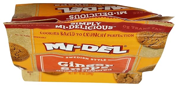 MI-DEL COOKIES GINGER FLAVORED SNAPS – NON GMO CERTIFIED, 0G TRANS FAT SWEDISH GINGER SNAPS COOKIES OLD FASHIONED (PACK OF 1)
