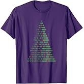 Funny Binary Christmas Tree Computer Programmers and Geek T-Shirt