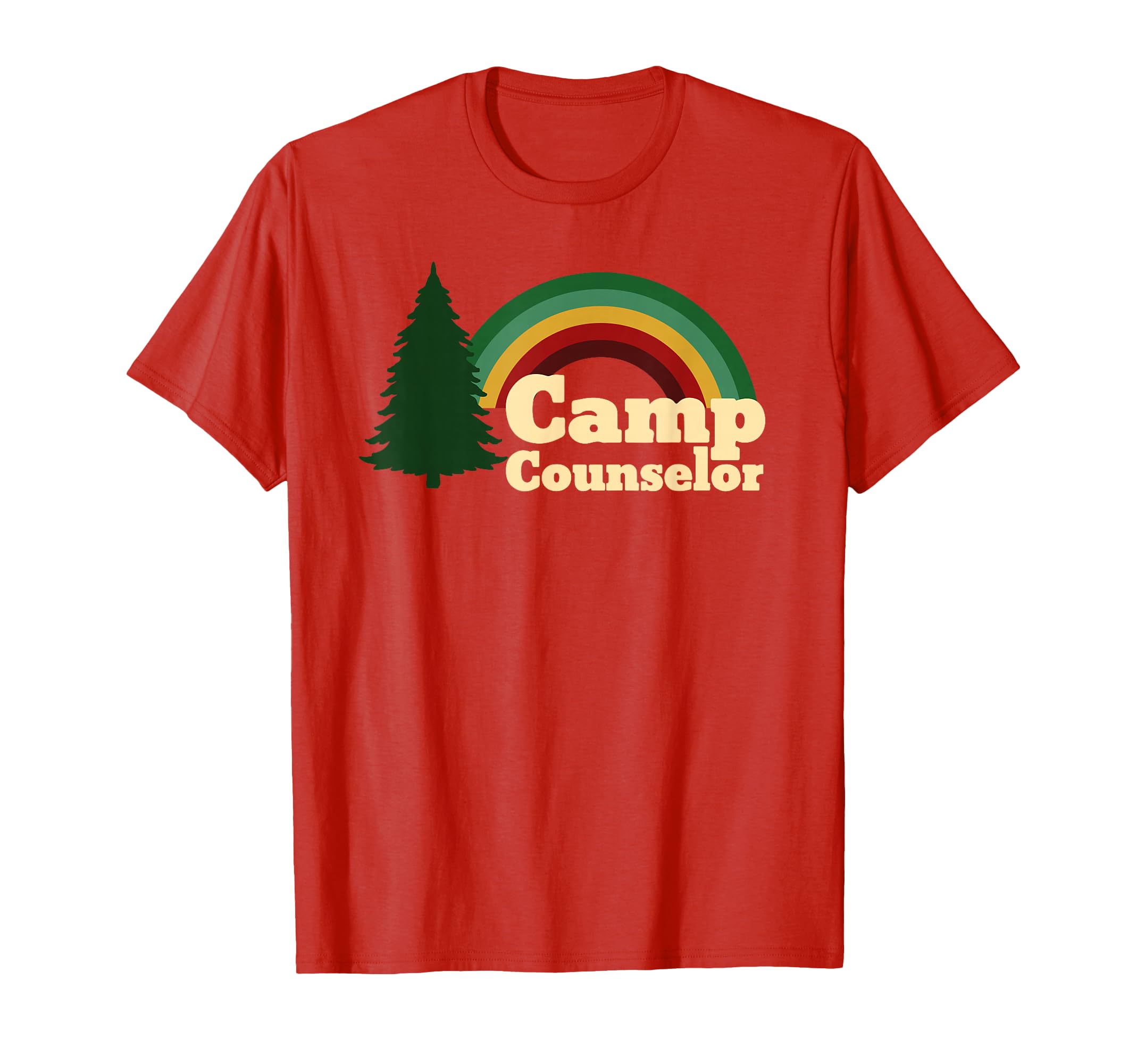 Photo 1 of **BLUE NOT RED** Summer Camp Counselor Staff Rainbow Pine Tree Men Women T-Shirt
