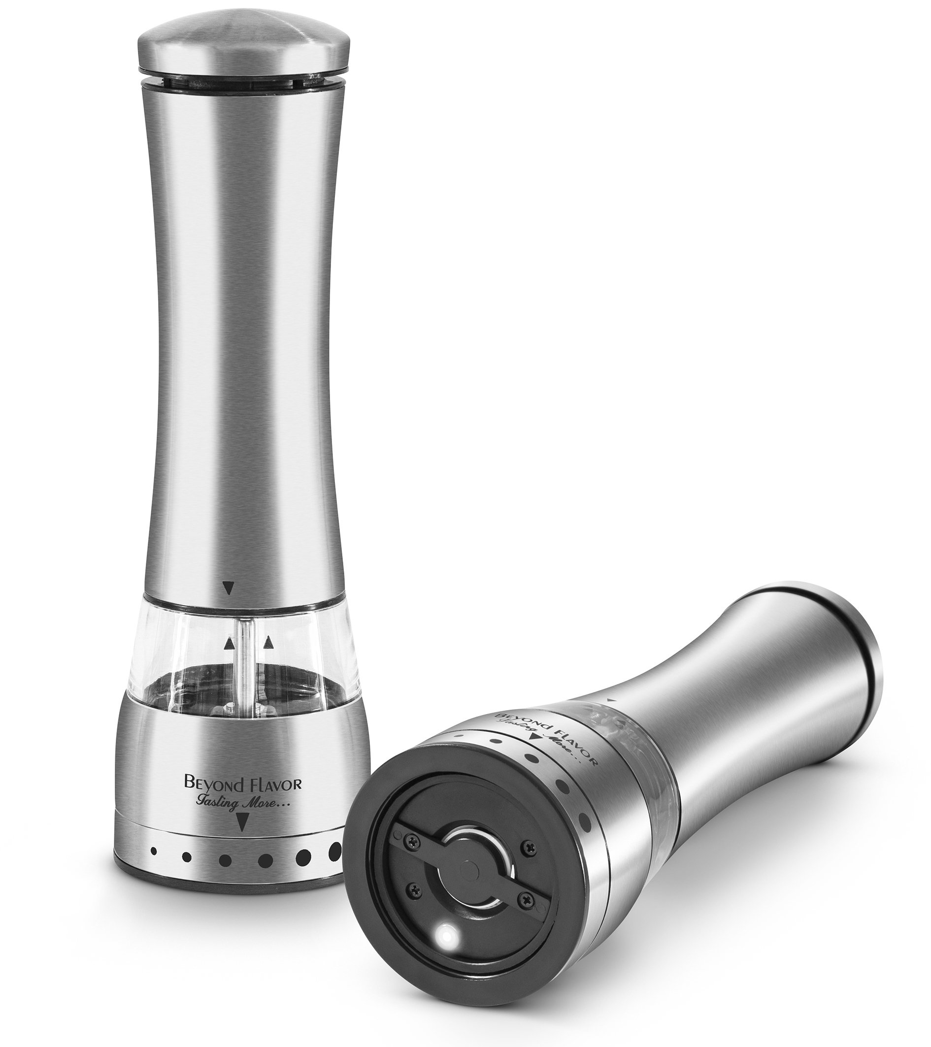 NEW Electric Salt And Pepper Grinder Stainless Steel Led Light Mill