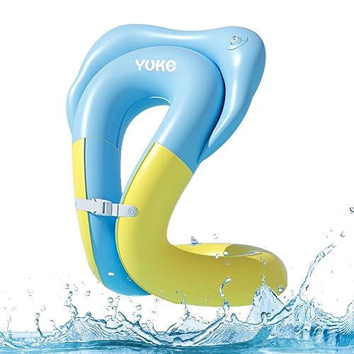Swimming Ring for Kids,Buoyancy Aid Vest for Children Adult,Swimming Vest for Toddler with Adjustable Safety Straps,Neoprene Inflatable Pool Float,for Swimming Pool Outdoor Party Kids (MUTICOLOUR A)