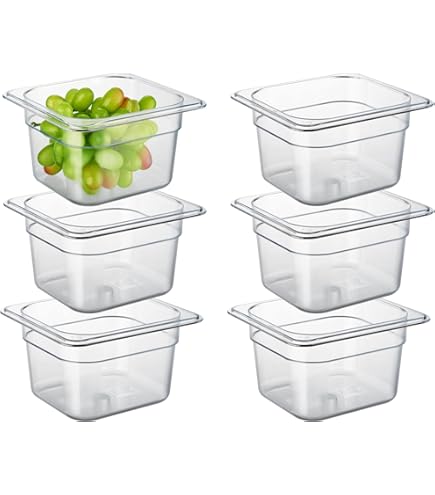 Amazon.com: Cambro Set of 3 Translucent Food Pans and Seal Covers