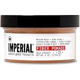Imperial Barber Grade Products | Fiber Pomade, 6 oz | Medium Hold | High Shine | Water-Based | Easy to Wash Out | Texturizing Fibers | Highly Pliable
