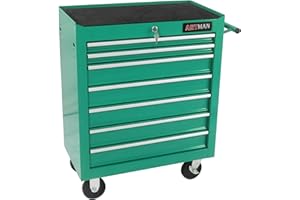 nifoti 7 Drawers Tool Cart on Wheels,Multifunctional Rolling Tool Chest Tool Storage,Drawers Rolling Tool Trolley Organizer Tool Case for Repair Shop,Garage,Warehouse,Workshop (7 Drawers-29.9"H-Green)
