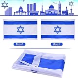 AhfuLife Israel Flag 5ft x 3ft Double Sided Polyester with Brass Grommets view 6