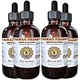 Ashwagandha Liquid Extract, Organic Ashwagandha (Withania Somnifera) Dried Root Tincture Supplement 4x4 oz