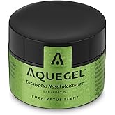 Aquegel Nasal Moisturizer +Eucalyptus (Breathe Easy), 12-Hour Nasal Dryness Relief, Water Based Nose Gel, Oxygen Therapy Nasal Moisturizer, Dry Nose, Nasal Dryness, Nosebleeds, Subtle Eucalyptus Scent