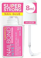 NYK1 NailBond Brush On Nail Glue 8ml Strong for Press On Tips Acrylics Long view 1