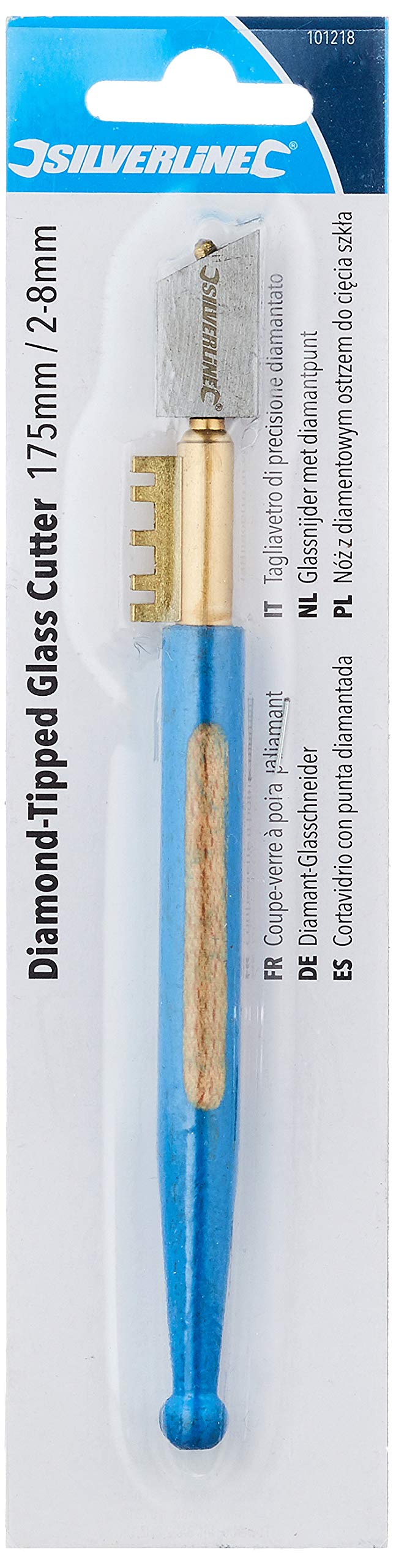 Silverline Diamond-Tipped Glass Cutter 175mm / 2-8mm (101218)
