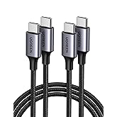 UGREEN USB C Cable 2Pack, 60W USB C to C PD Type C Fast Charge Cord Nylon Braided Compatible with iPhone 17 16 15, iPhone Air