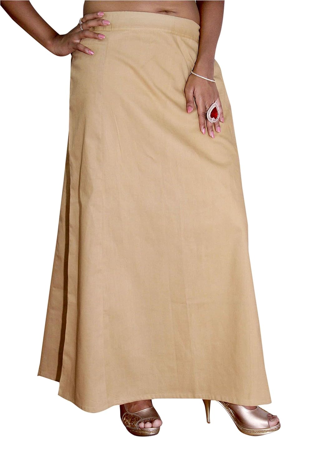 s.k. textiles women's cotton petticoat (cn002tr106l, tasar, 48)