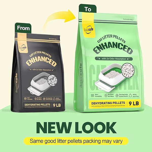 ENHANCED CAT LITTER PELLETS 9 LBS, LONG-LASTING ODOR CONTROL, GENERIC LITTER PELLETS REFILLS EXCLUSIVELY FOR DUAL-LAYER LITTER BOX SYSTEMS, ZEOLITE, NON-CLIMPING, NOT LOW-TRACKING