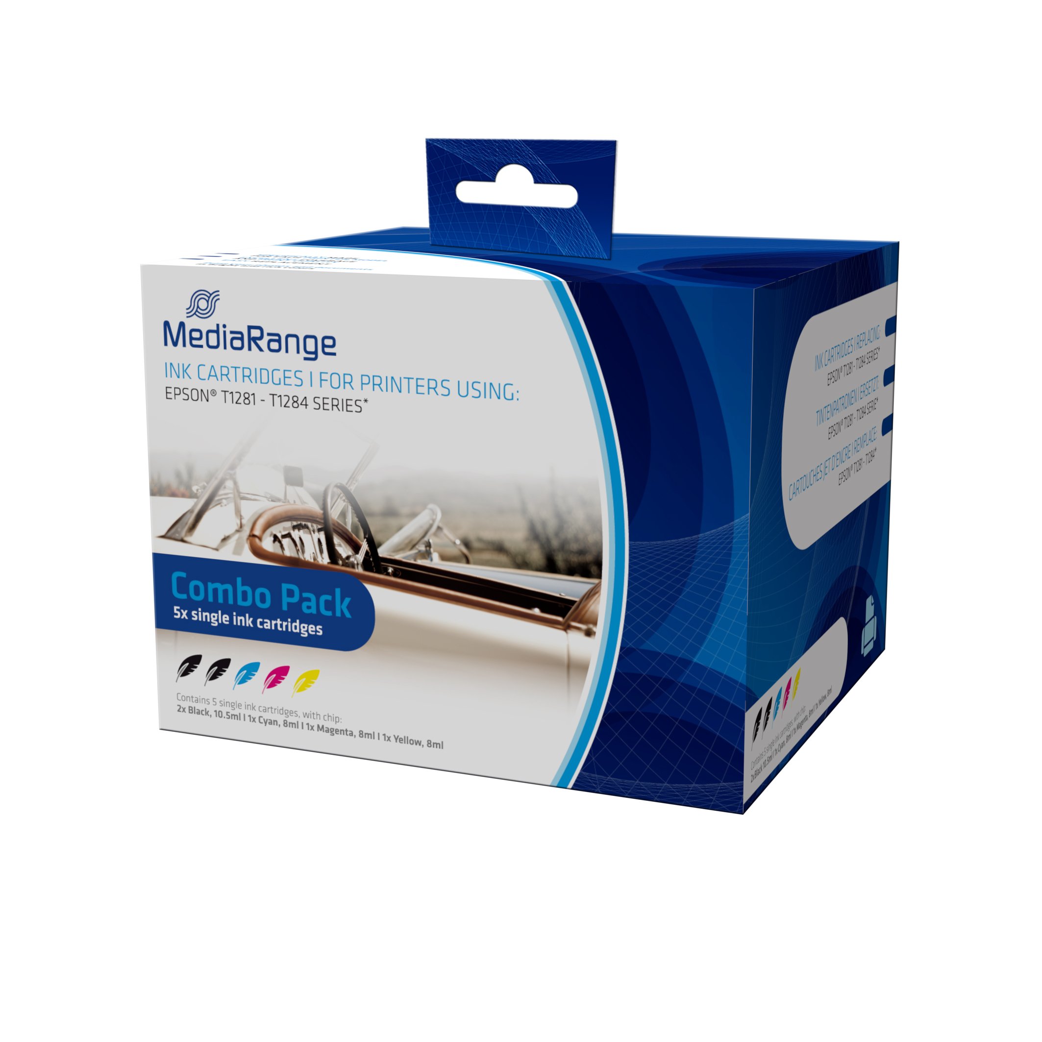 MediaRange mret128 Ink Cartridge Black, Blue, Pink, Yellow