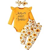 GDTOGRT Newborn Baby Girl Clothes Outfit Set Sweet Ruffle Romper, Pants and Headband 0 3 6 9 12 18 Months Infant Clothing