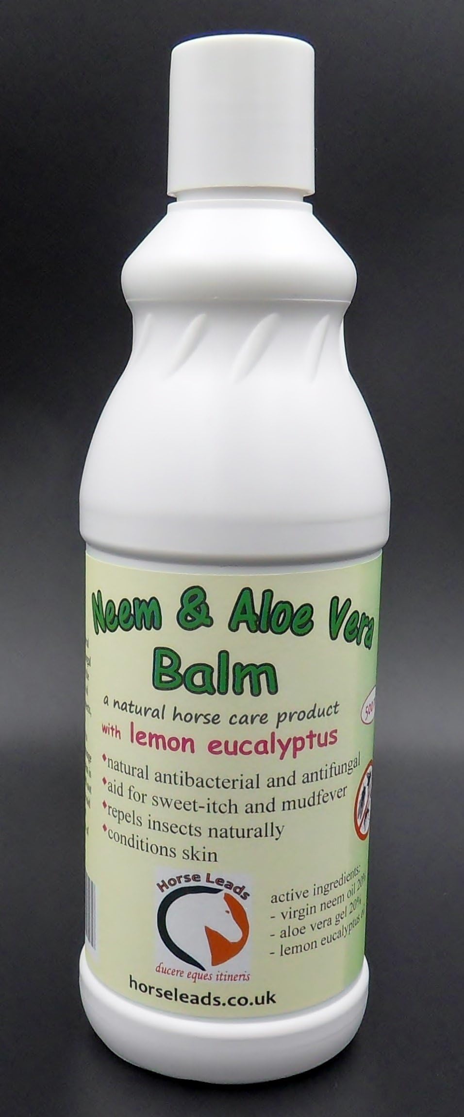Aloe Vera & Neem Oil Balm 500 ml with Lemon Eucalyptus Oil Horse Dog Fly Repellent