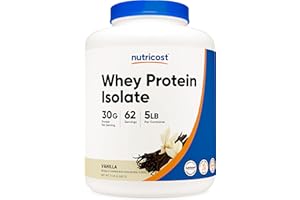 Nutricost Isolate Whey Protein Powder, Vanilla, 5 pounds