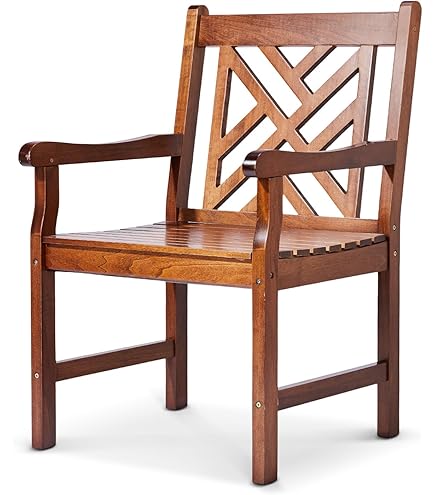 Amazon.com: VIFAH Chesapeake Dining Chair-Set of Two, Golden Oak