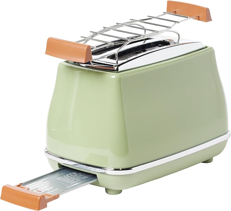 CTOV 2103.GR Icona Vintage Toaster 900 W, 2 fatias, Aço Inoxidável, verde