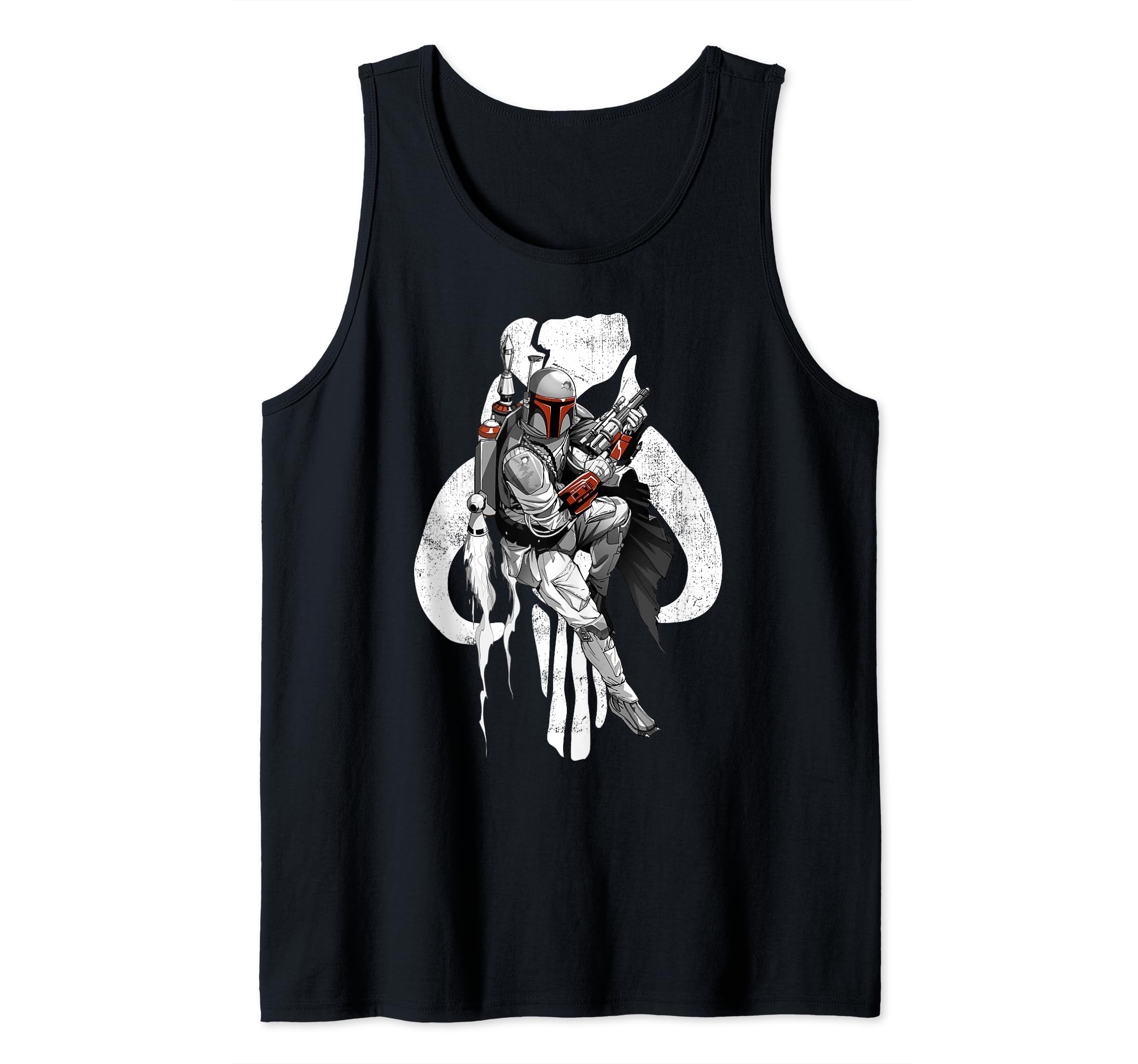 Star Wars Boba Fett Mythosaur Portrait Overlay Tank Top